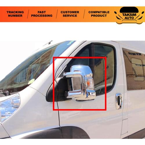For 2007-2014 Models Chrome Mirror Cover For Citroen Jumper 2 Pieces ABS - Not Fade - Not Yellowing - High Quality Material