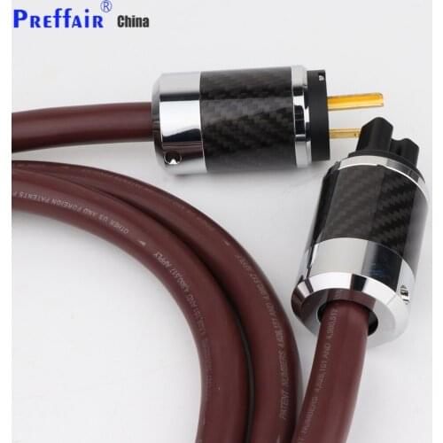 HIFI Cardas golden reference DIY Power cord Glod/Rhodium plated Carbon Fiber BCF4 US/EU power connector
