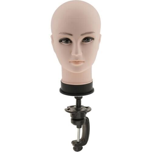 Wigs Making Cosmetic Makeup Mannequin Manikin Display Practice Head + Desk Table Clamp Stand Holder