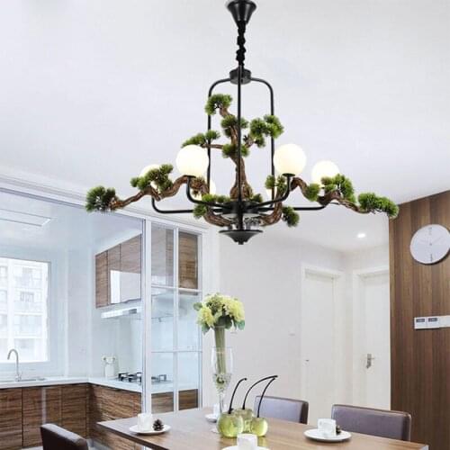 Chinese Living Room Decoration Chandelier Lighting Creative Meeting Room Study Chandelier Retro Tea Room DiningRoom Hanging Lamp