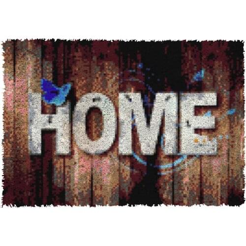 Latch Hook Rug Kits Unfinished Crocheting Tapestry 3D Yarn Needlework Cushion Sets for Embroidery Carpet Home