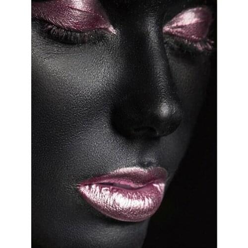 Full Diamond Embroidery Character African Girl Diamond Painting Cross Stitch Black Woman Lady Picture Home Decoration Art DF142