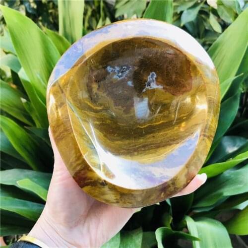 Natural ocean stone crystal ashtray lovely small stone polished ashtray home coffee table decoration restaurant decoration