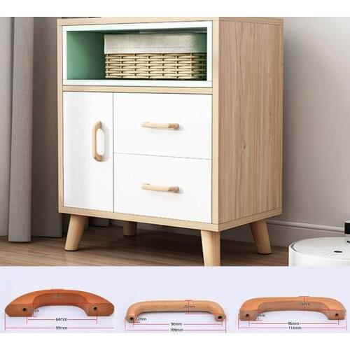 1Pc Natural Wooden Cabinet Pulls Wardrobe Closet Cupboard Handles Drawer Dresser Door Knobs Furniture Hardware