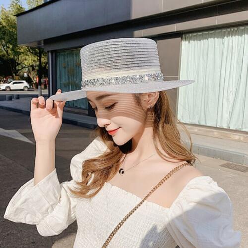 Womens Sun Hat Female Summer M Letter Straw Hat Summer Visor Caps Ladies Sun Beach Hats