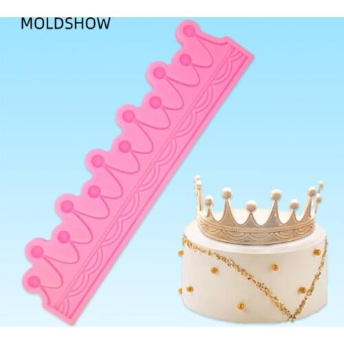 Silicone mold cakes Crown-shaped Cake Baking Mold chocolate clay Sugar Craft Tool wedding Cake Decorating Tools with Fondant