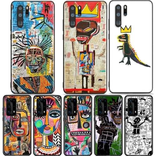 Jean Michel Basquiat Art Silicone Cover For Huawei P40 P30 P20 P10 P9 P8 Pro Plus Lite E Mini 2019 2017 Phone Case