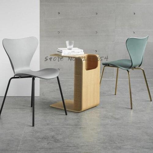 Nordic Light Luxury Dining Chair Home Restaurant Simple Backrest Creative Negotiation Office Chair Net Red Industrial Style Stoo