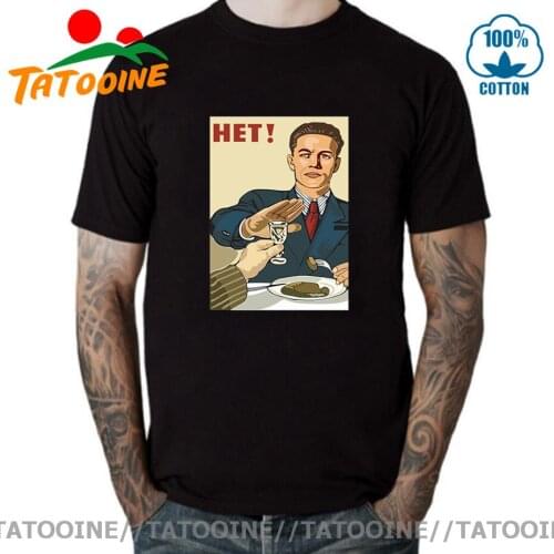 Tatooine Propaganda Vintage Poster T-Shirt No ! Vodka CCCP USSR Russian Communist T Shirt Mens Fashion Funny Tops Cotton Tees
