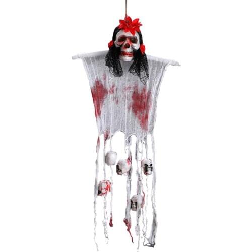 1 Piece Halloween Ghost Prop Decoration Hanging Haunted House Creepy Ornament Home Front Door Window Decorative Accessories