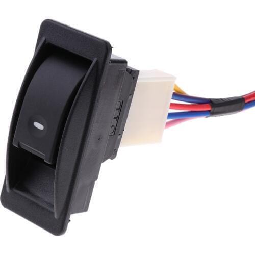 12V Universal Car Electric Power Window Switch Set with Wiring Switch Holder, 70*55*35mm, Black