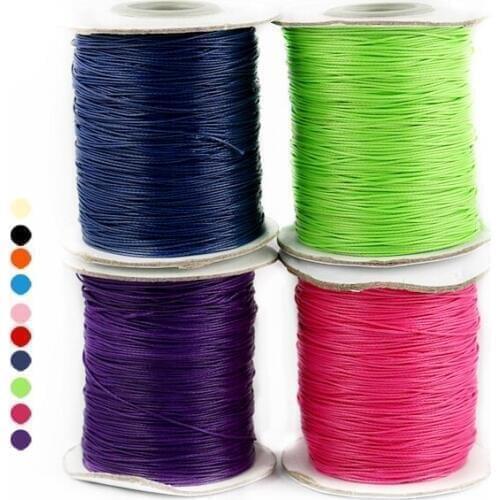 15 Colors 5Meter Waxed Cotton Cord 2mm Thread String Rope Spool Wire fit Beading Craft DIY Bracelet Necklaces Jewelry Findings