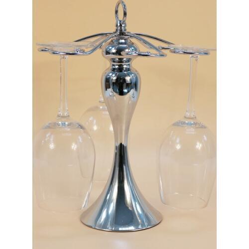 1PC Fashion wine rack hanging cup red wine goblet iron frame glass frame modern decoration Home Furnishing wine holder KI 2079