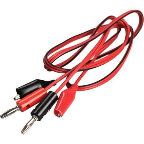 102 cm Multimeter Probe Electrical Clamp Alligator Testing Cord Lead Clip to Banana Plug Cable Leads Test Accessories