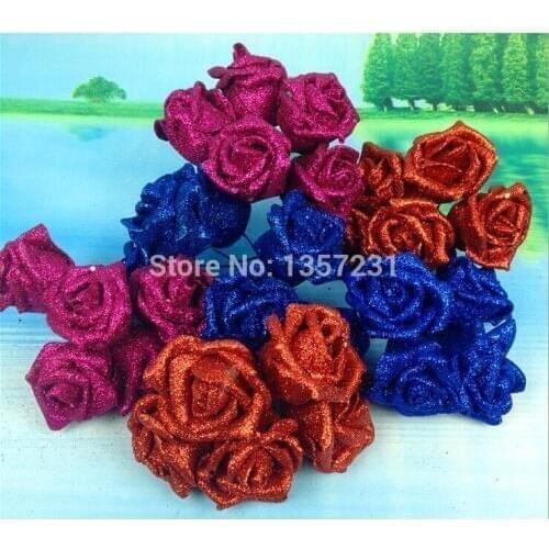 1500pcs/lot (6cm) 2 styles Single Foam Rose Flowers Stem in 13 Different Colors For Selection Wedding Flowers