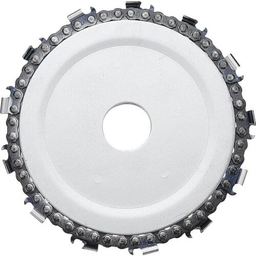 4 inch 22 Tooth Woodworking Grinder Chain Wood Carving Disc for 125mm Angle Grinder Teeth Sharpener Chainsaw
