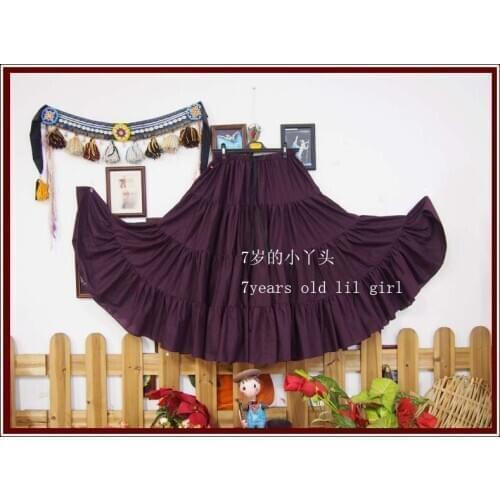 4Tiered 20Yards100%Cotton Tribal Belly Dance Skirt EM16