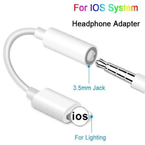 For iPhone 7 6 8 11 X Earphone AUX Adaptador For Lightning To 3.5mm Female Male Charger Adapter IOS 11 12 13 Headphone Adapter