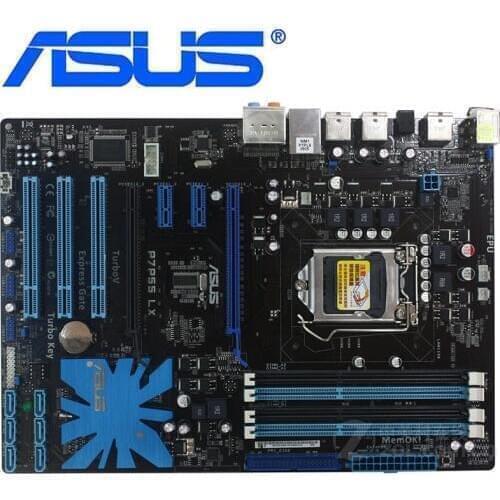 ASUS P7P55 LX Motherboard LGA1156 DDR3 16GB For Intel P55 P7P55 LX Desktop Computer Mainboard Systemboard SATA II PCI-E X16 Used