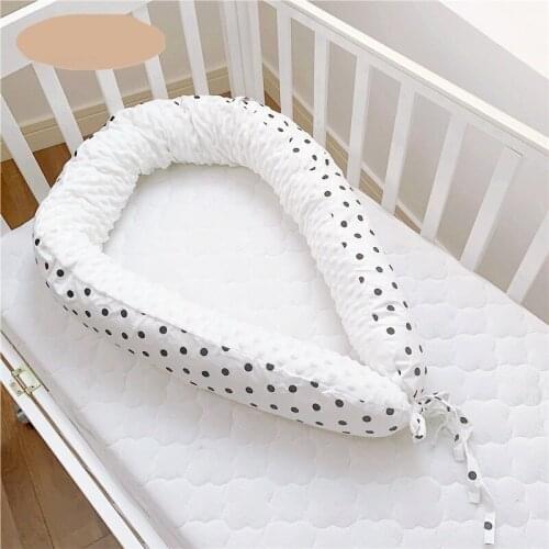 Baby crib with cylindrical anti-collision cushioning bed with pillows, bed, seed bed,cotton gap filling, removable and washable