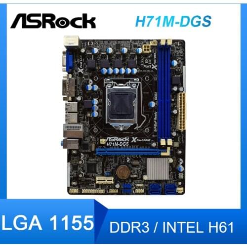 For ASRock H71M-DGS Motherboards DDR3 DIMM 240pin PC3-12800 1600MHz MATX LGA 1155 H61 motherboard kit