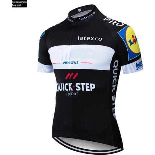 6XL Summer Team Men Pro QUICK STEP Cycling Jersey Short Sleeve Cycling Shirt Bike Bicycle Clothes Clothing Ropa Ciclismo