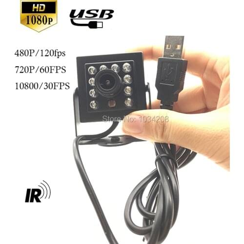 SPYEYE 2.0MP 1080P High Fps 30Fps/720 60Fps/480P 120Fps CCTV Security Usb 2.0 UVC Mini Ir Infrared USB Camera Night Vision