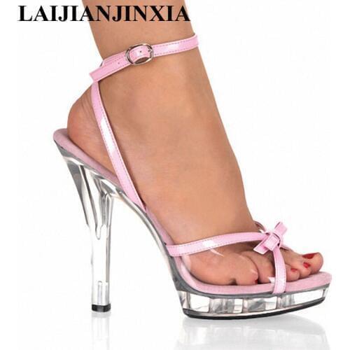 LAIJIANJINXIA New Ladys Sexy 5 Inch High Heels Dance Shoes 13 CM High Heels Sandals Womens Night Club Pole Dancing Shoes N-010