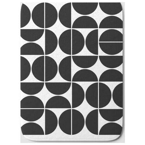 HOT Bathroom Rugs Mid Century Modern Geometric Black Bath Mat Flannel Absorbent Non Slip Doormat for Entrance Door Bathroom Mat