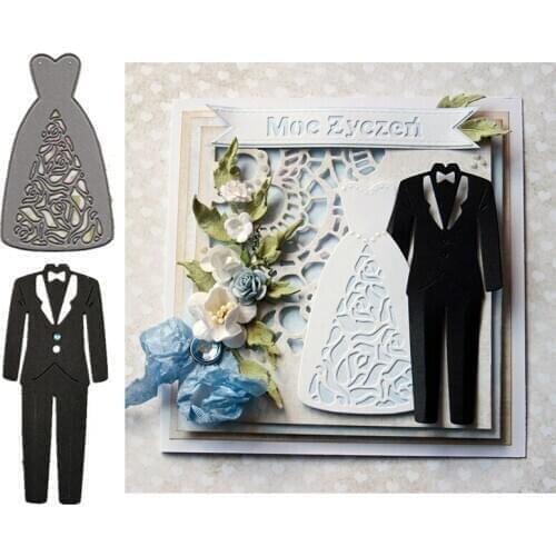 Metal Cutting Dies Clothing Wedding Dress Suit New 2019 Stencils for DIY Scrapbooking Album Stamp Card Embossing Die Cut