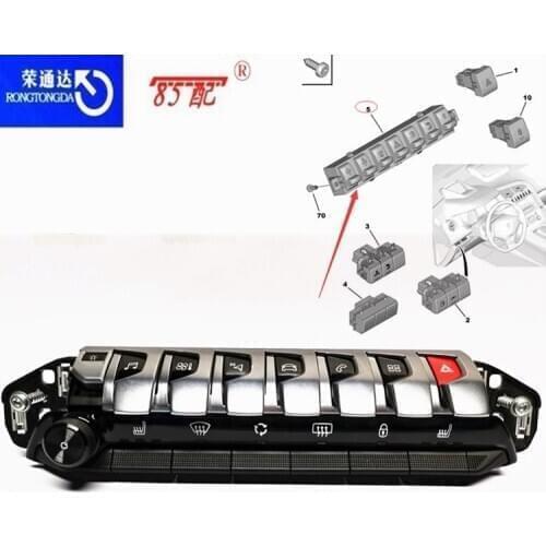 Multi-function control panel 98106118DX 98111309ZD For Peugeot 3008/4008/5008 air conditioning control panel / integrated switch