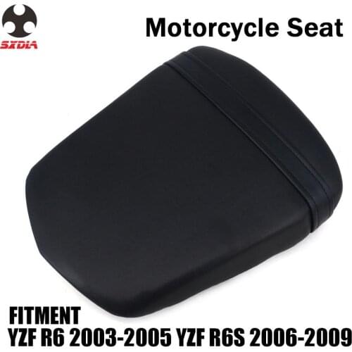 Motorcycle Street Bike Rear Passenger Cushion Leather Seat Cover For YAMAHA YZFR6 2003 2004 2005 YZFR6S 2006-2009 YZF R6 R6S
