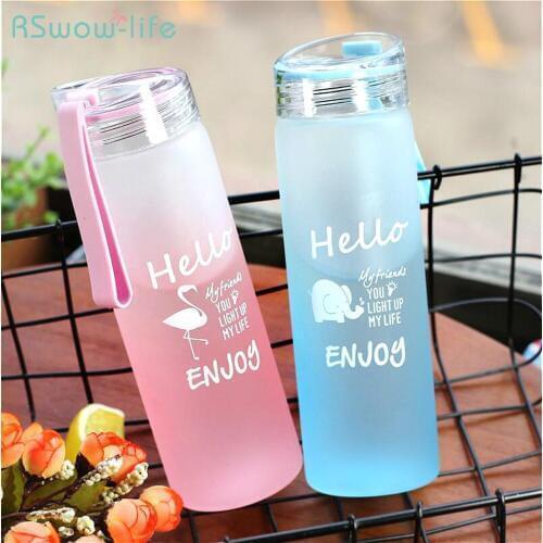 New Animal Gradient Frosted Glass Thickening Colorful Glass Cup Outdoor Portable Creative Cup High Temperature
