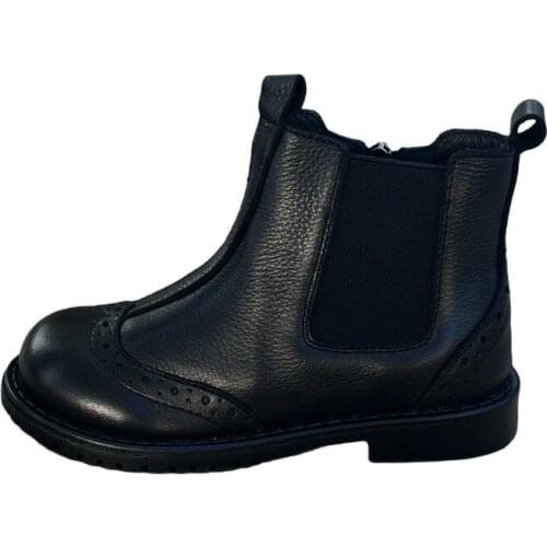 New girls Martin boots fashion all-match childrens boots autumn and winter warm British style boys soft sole leather boots