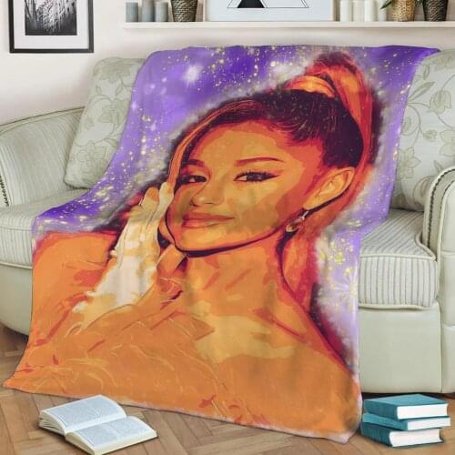Ariana Grande 3D Print Plush Blanket Throw On Sofa Home Decor Soft Warmth Washable Nap Blanket Dropshipping
