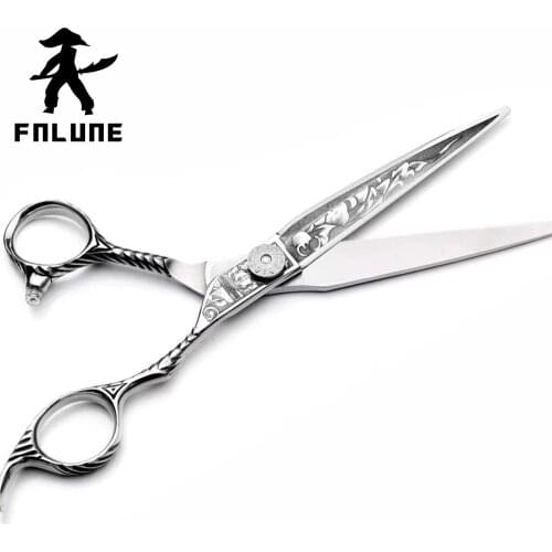 FnLune Tungsten Steel Professional Hair Salon Scissors Cut Barber Accessories Haircut Thinning Shear Hairdressing Tools Scissors