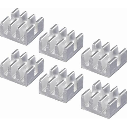 20 PCS LOT Aluminum Heatsink For MOS IC Chipset DDR VGA RAM Memory 6.4mm*6mm*3.7mm Chip Radiator