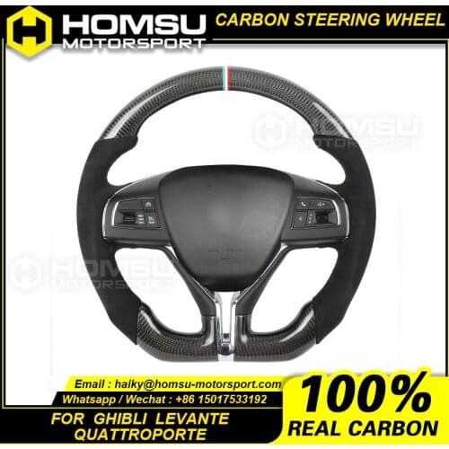 Carbon fiber steering wheel For maserati ghibli levante quattroporte Racing wheel convertible carbon fiber steering wheel