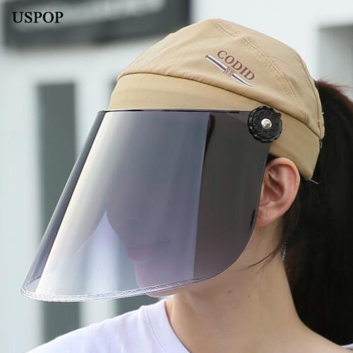 USPOP New Summer sun hats UPF50+ sunscreen hast professional anti uv rays hats PC lens hat