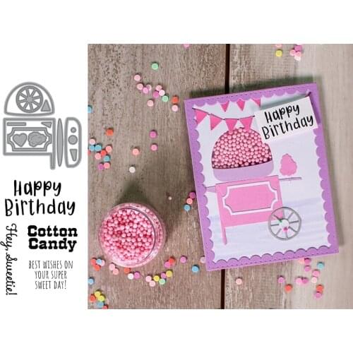 Cotton Candy On Your Sweet Day Die and Stamp 2021 for Diy Scrapbooking Photo Album Stamp and Die Set