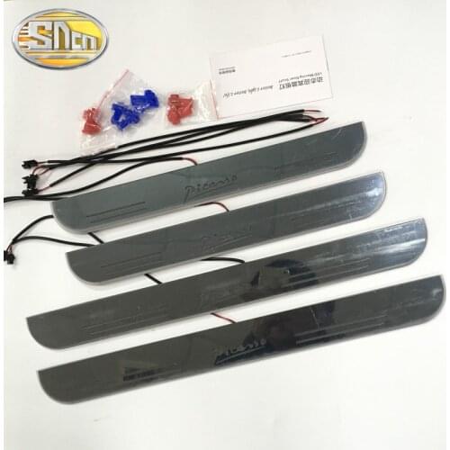 SNCN LED door sill for Citroen Picasso Led moving door scuff plate welcome pedal accessories car styling