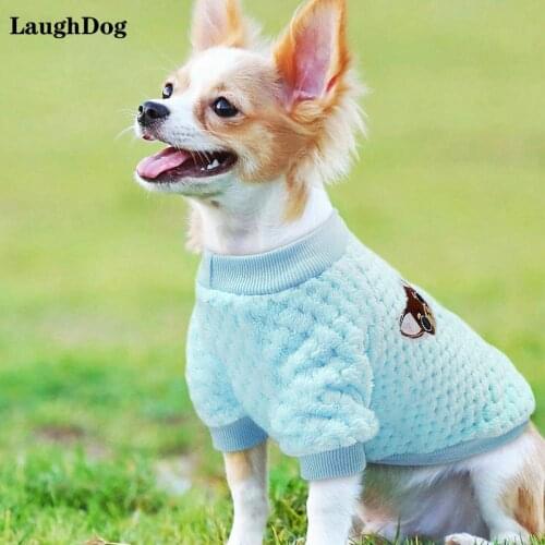 Winter Warm Dog Clothes Two-Legs Plus Velvet Dog Jacket Coat For Small Medium Dogs Chihuahua Pug Yorkie Ropa Perro Pet Clothing