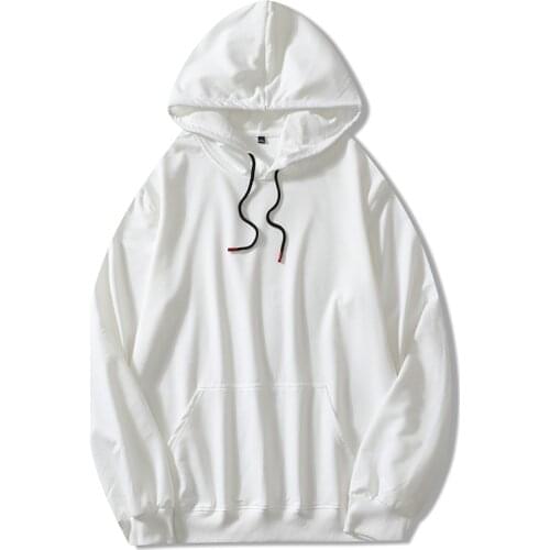 Men Hoodies Solid Color Autumn New Fashion Outdoor Top All -Matching Loose Personality Top for Men with Pocket High Street 4XL