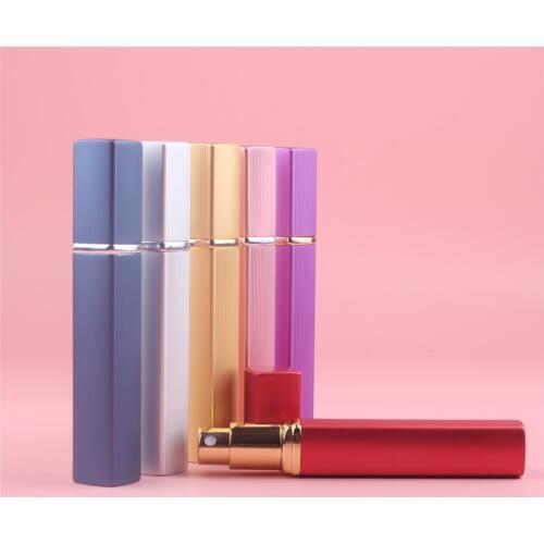 Hight Quality 12ML High Quality Portable Refillable Aluminum Perfume Bottle With Atomizer Empty Parfum Cosmetic Glass Container