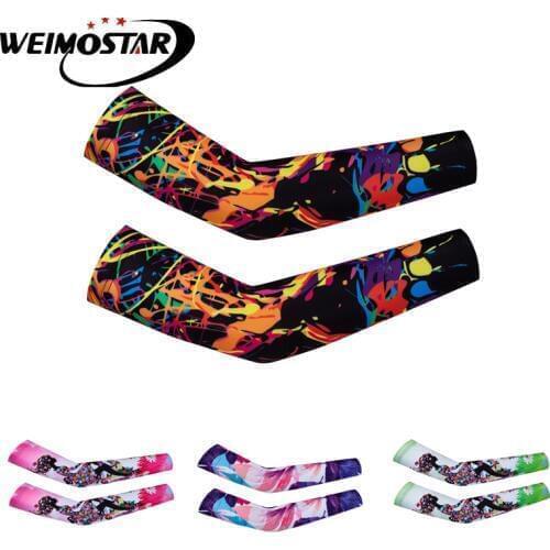 Weimostar Cycling Arm Warmers Basketball Arm Sleeve Outdoor Sport Sun Protection Riding Arm Cover MTB Bicycle Bike Arm Protector