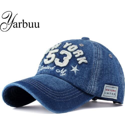 [YARBUU] 2016 New Cotton Letter Brand Baseball Cap Men and Women Snapback Do Old Motorcycle Hat 8 Colors hip hop jeans caps