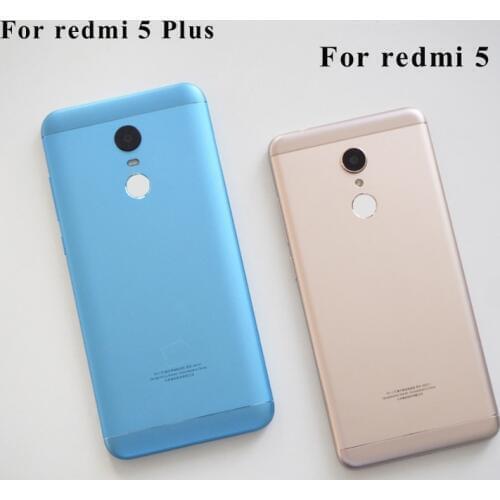For Xiaomi red mi Redmi 5 5Plus 5+ five 5 Plus Spare Parts Back Battery Cover Door Housing with Side Buttons without Camera Lens