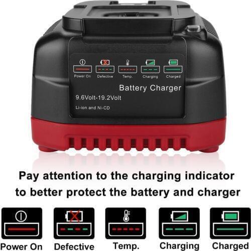 11375 11376 Battery Charger Replacement Power Tool For Craftsman 100V/240V 9.6V-19.2V Ni-Cd Li-Ion Rechargeable Battery EU Plug