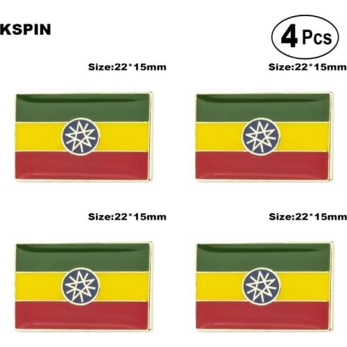 Ethiopia Flag Pin Lapel Pin Badge Brooch Icons 4pcs