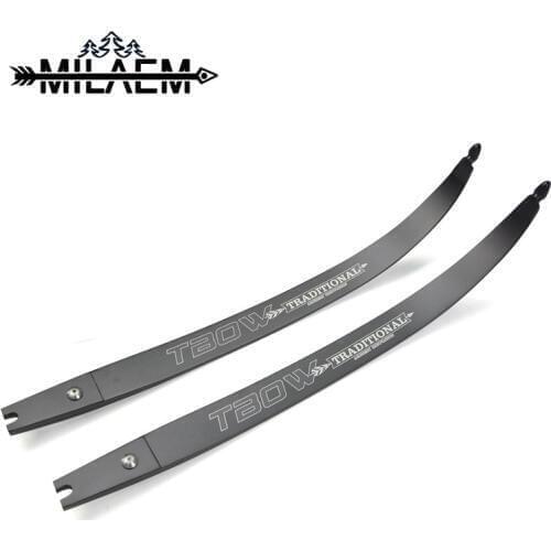 1 Pair(2 pcs) Takedown Recurve Bow Limbs Right Hand 30-55 lbs Maple Laminated Import High Strength Archery Hunting Accessories